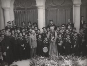 1950-Cardinale Ascalesi in visita all’Orfanotrofio